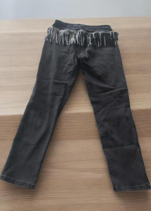 Country skinny jeans met sliertjes grijs zwart zilver L, Kleding | Dames, Spijkerbroeken en Jeans, Zo goed als nieuw, W30 - W32 (confectie 38/40)