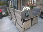 Lounge de jardin + table et 6 chaises réglables, Jardin & Terrasse, Ensembles de jardin, Enlèvement, Utilisé, 6 places, Sets de jardin