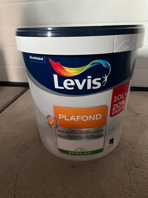 Levis plafond verf wit Ongeopend!!, Doe-het-zelf en Bouw, Verf, Beits en Lak, Nieuw, Verf, 10 tot 15 liter, Wit, Ophalen