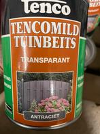 Tenco transparant antracietgrijze beits 1liter, Tuin en Terras, Ophalen of Verzenden, Nieuw, Hout