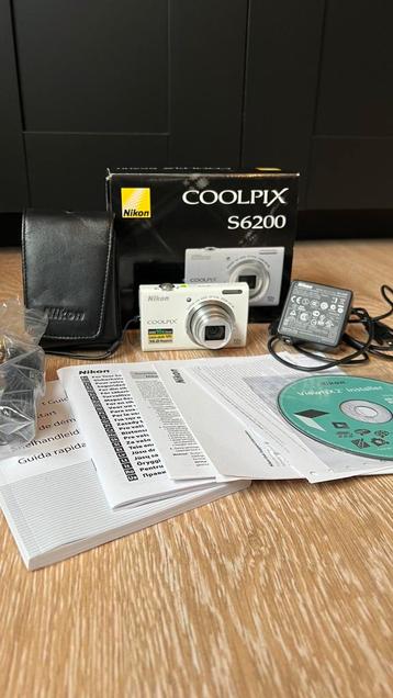 Nikon Coolpix S6200 Fototoestel Wit Compleet beschikbaar voor biedingen