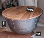 Salon/bijzettafel, Huis en Inrichting, Gebruikt, Rond, Metaal, Minder dan 50 cm