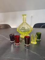 Val Saint Lambert: Art Deco likeurset Nungesser Uranium, Antiek en Kunst, Ophalen of Verzenden