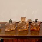 Roze Glazen vintage parfum flesjes/potje, Antiek en Kunst, Ophalen