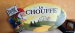 Metalen bierbord van LA CHOUFFE., Verzamelen, Ophalen of Verzenden, Gebruikt, Reclamebord, Plaat of Schild, Overige merken