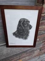 Gravure chien signe leon danchin, Antiek en Kunst, Ophalen of Verzenden