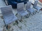 4 chaises grises bon etat, Ophalen, Gebruikt, Vier, Stof