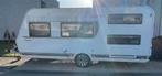 Dethleffs AERO 490 QSK + MOVER/LUIFEL/FIETSREK, Caravans en Kamperen, Stapelbed, Particulier, Dethleffs, Hordeur
