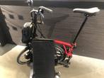rode elektrische Brompton-plooifiets type H, Enlèvement, Utilisé, Totalement pliable, Brompton