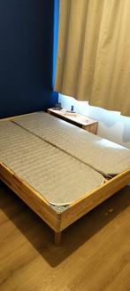 Lit double, Beige, 140 cm, Enlèvement, Utilisé