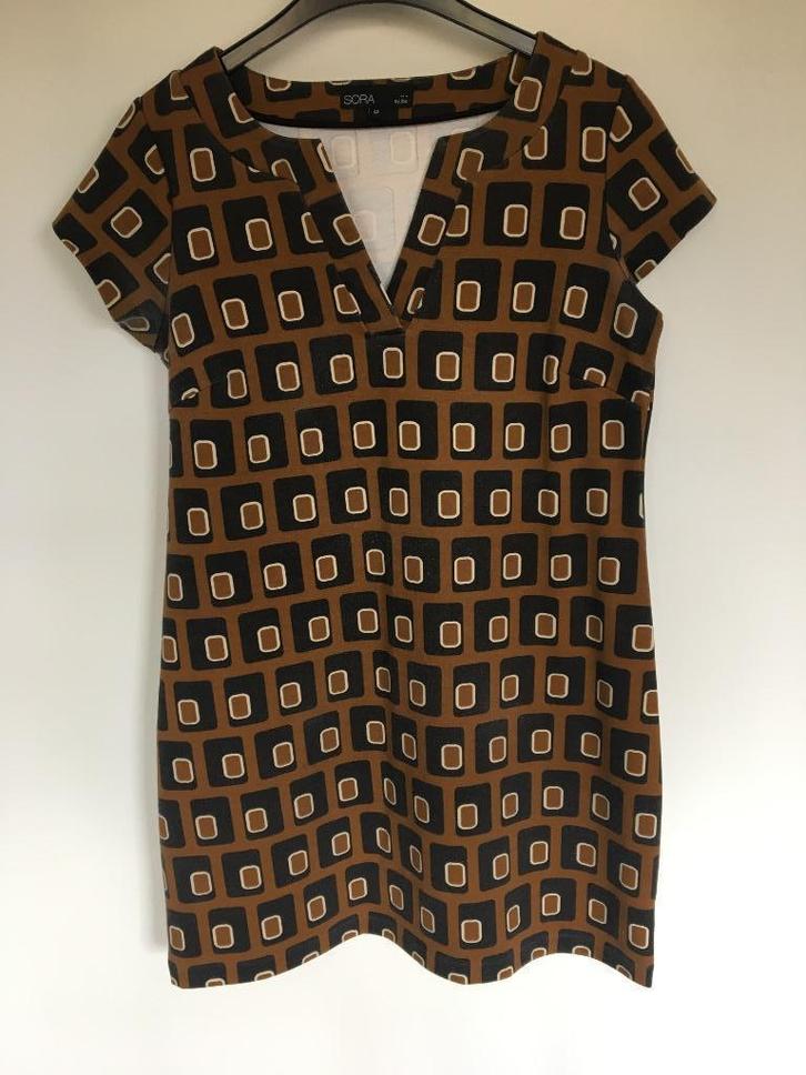Retro jurk Sora JBC maat 42, Kleding | Dames, Jurken, Gedragen, Maat 42/44 (L), Zwart, Boven de knie, Ophalen of Verzenden