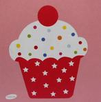 Bedankje - Naamkaartjes cupcake rood - 20 stuks voor 2€ !!!, Kinderen en Baby's, Nieuw, Ophalen of Verzenden, Kraamcadeau