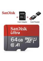 SanDisk MicroSDXC A1 UHS 1 + Kaartadapter + USB 2.0, Nieuw, SanDisk, Overige, 64 GB