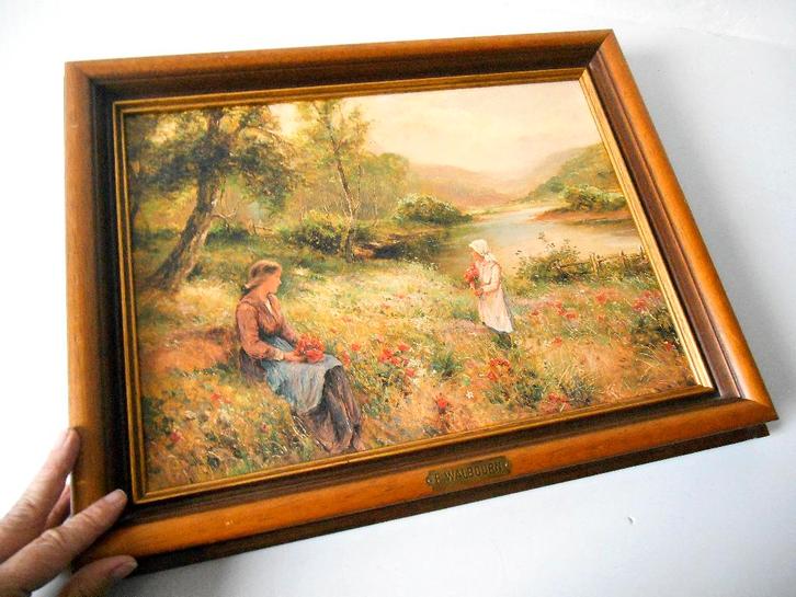 "Gathering poppies" van Ernest Walbourn, Antiek en Kunst, Kunst | Schilderijen | Klassiek, Ophalen of Verzenden