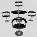 Tulip tafel en draaistoelen, Huis en Inrichting, Modern design, Gebruikt, Rond, Ophalen of Verzenden