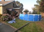 Intex zwembad diameter 5 meter + 2 zon verwarmingsmatten, Ophalen, Gebruikt, 80 tot 120 cm, Rond