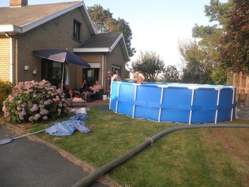 Intex zwembad diameter 5 meter + 2 zon verwarmingsmatten, Tuin en Terras, Zwembaden, Gebruikt, Opzetzwembad, 80 tot 120 cm, 400 cm of meer