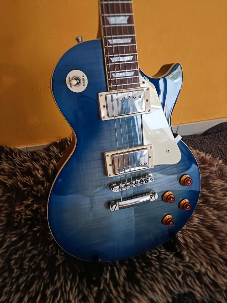 Epiphone Les Paul Standard Blue Burst, Muziek en Instrumenten, Snaarinstrumenten | Gitaren | Elektrisch, Gebruikt, Solid body