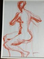Albert De Deken  1   Roodkrijt Naakt, Antiek en Kunst, Verzenden