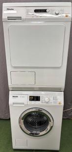 MIELE SET 7KG WASMACHINE + 7KG CONDENSDROOGKAST, Ophalen, Zo goed als nieuw, Voorlader, 85 tot 90 cm