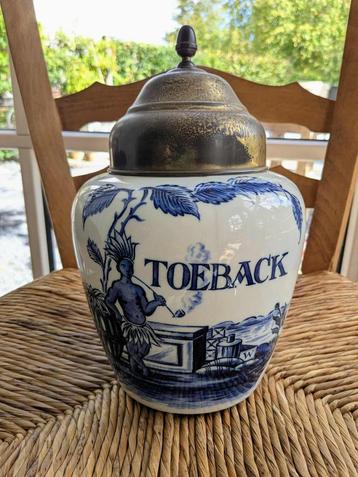 Pot à tabac (toeback) en Bleu Delft  beschikbaar voor biedingen
