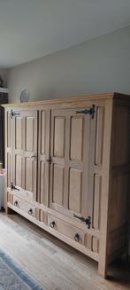 Handgemaakte eiken kast. H 180 cm, B 216 cm, D 42., Ophalen, Gebruikt