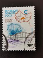 Haute Volta 1980 - industrie - bouw - landkaart, Postzegels en Munten, Postzegels | Afrika, Ophalen of Verzenden, Overige landen