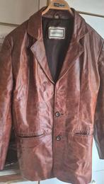 Lange lederen jas maat 48, Kleding | Heren, Jassen | Winter, Sergio Danielli, Bruin, Maat 48/50 (M), Ophalen of Verzenden