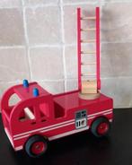 Houten brandweerwagen, Kinderen en Baby's, Speelgoed | Houten speelgoed, Gebruikt, Ophalen of Verzenden