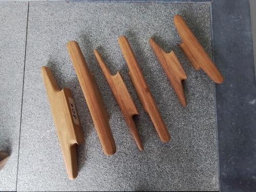 6 TEAK HOUTEN BOOTS KLAMPEN/KIKKERS ,3 VERSCHILLENDE GROTE’S, Watersport en Boten, Bootonderdelen, Zo goed als nieuw, Overige typen