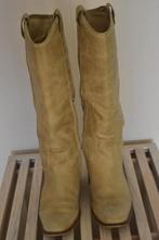 MEXX volledig lederen laarzen - mt 41- western stijl, Kleding | Dames, Schoenen, Hoge laarzen, Mexx, Beige, Ophalen of Verzenden
