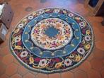 Vintage kleurrijk getuft tapijt, Gebruikt, Ophalen of Verzenden