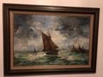 olieverfschilderij op doek gesigneerd  JJ FOULON „Marine”, Ophalen