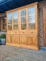 Teak buffetkast/vitrinekast 081/25, Huis en Inrichting, Kasten | Buffetkasten, Ophalen of Verzenden, Zo goed als nieuw, Glas