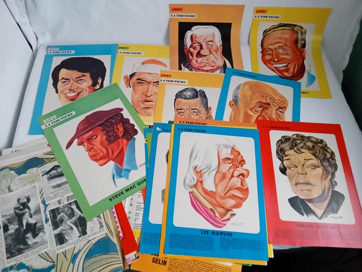 77 Ancienne Caricatures de 1971, Collections, Revues, Journaux & Coupures, Journal ou Magazine, 1960 à 1980, Enlèvement ou Envoi