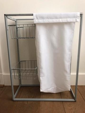 Ikea , rek met 2 mandjes en linnenzak wasmand wasmachine, Enlèvement, Comme neuf, Autres types