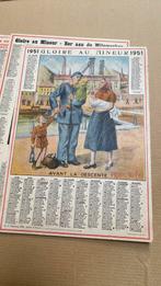 Mooie oude litho kalender 1951 eer aan de mijnwerker, Antiek en Kunst, Kunst | Litho's en Zeefdrukken, Ophalen of Verzenden
