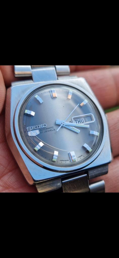SEIKO 5 AUTOMATIC 21 JEWELS 6119-7510 UIT JANUARI 1975, Handtassen en Accessoires, Horloges | Heren, Gebruikt, Polshorloge, Seiko