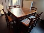 Tafel en 6 stoelen, Huis en Inrichting, Ophalen, Gebruikt, 100 tot 150 cm, 50 tot 100 cm