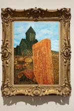 Peinture « Un ancien temple », Antiquités & Art, Art | Peinture | Classique, Envoi
