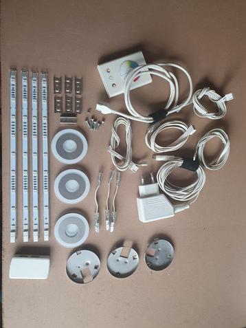 Kit LED RGB IKEA complet - barres + spots + contrôleur, Enlèvement ou Envoi, Utilisé