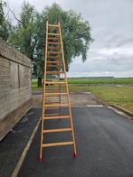 Nieuwe houten ladder 2x12 treden, Doe-het-zelf en Bouw, Ladders en Trappen, Ophalen, Nieuw, Ladder, 2 tot 4 meter