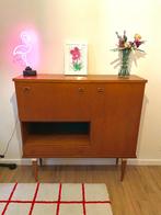 Vintage dressoir / mid-century kast – teak look, Huis en Inrichting, Kasten | Dressoirs, Ophalen, Gebruikt, 100 tot 150 cm, Met deur(en)