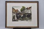 Ets - R. Hebbelinck - 41*33cm - Augustijnenbrug Brugge, Antiek en Kunst, Ophalen of Verzenden