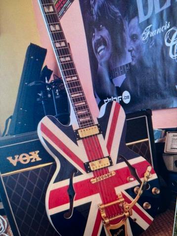 RECHERCHE Epiphone Union Jack + Bigsby beschikbaar voor biedingen