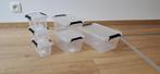 Lot de 6 petites boîtes de rangement avec couvercle, Ophalen, Gebruikt