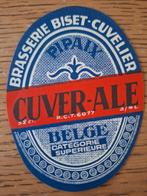 Oud bieretiket brouwerij Biset Cuvelier Pipaix Cuver-ale, Collections, Enlèvement ou Envoi
