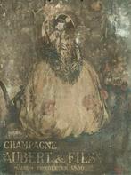 AUBERT ET FILS : Champagne reclamebord jaren 20, Verzamelen, Gebruikt, Ophalen of Verzenden