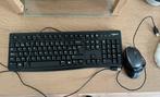 Logitech azerty toetsenbord + muis, Ophalen, Azerty, Gebruikt