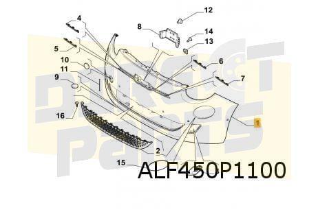 Fiat 500e voorbumper (te spuiten) Origineel!  735743307, Auto-onderdelen, Carrosserie, Bumper, Fiat, Voor, Nieuw, Verzenden